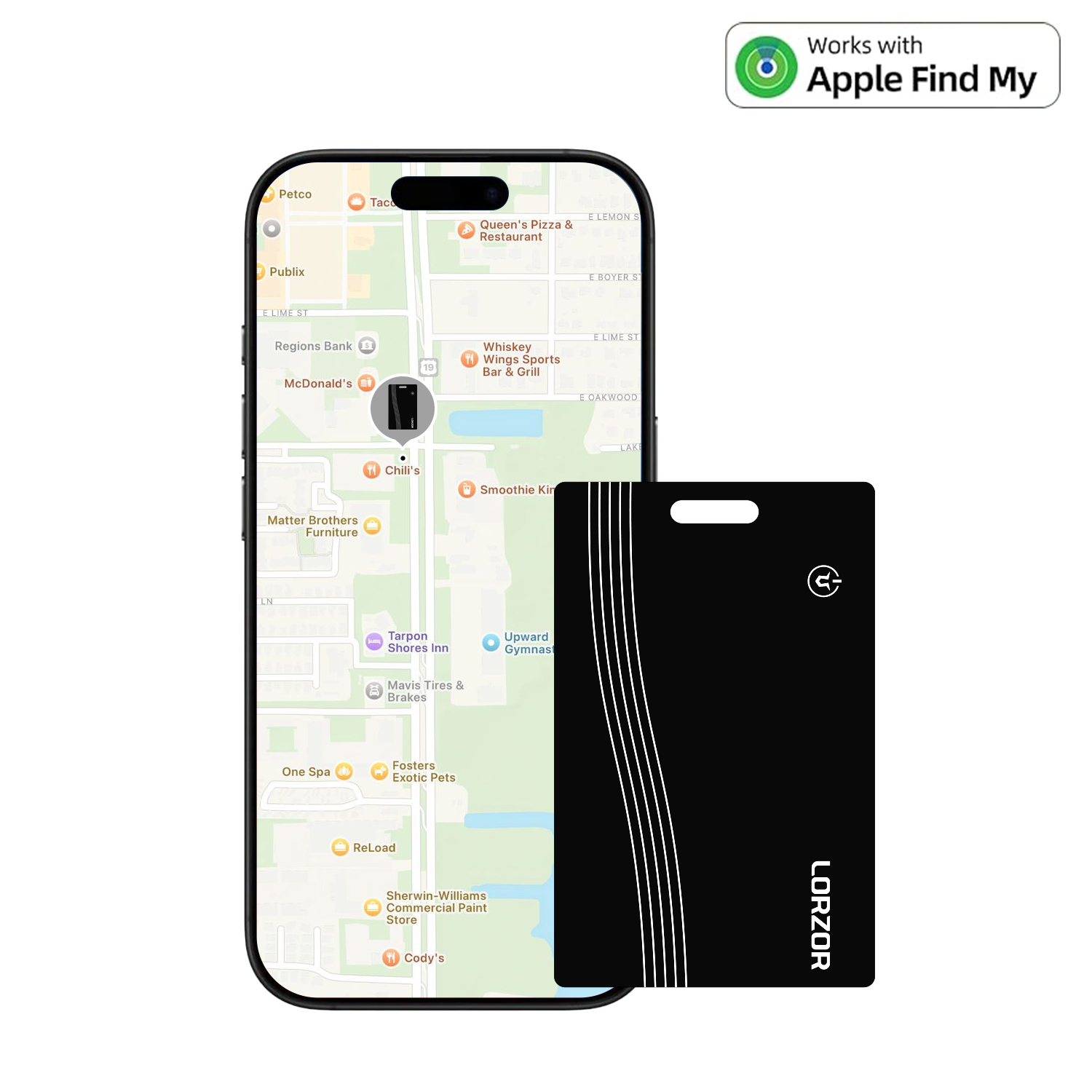 Wallet Tracker Card – Slim Find My Compatible Wallet Finder | LORZOR