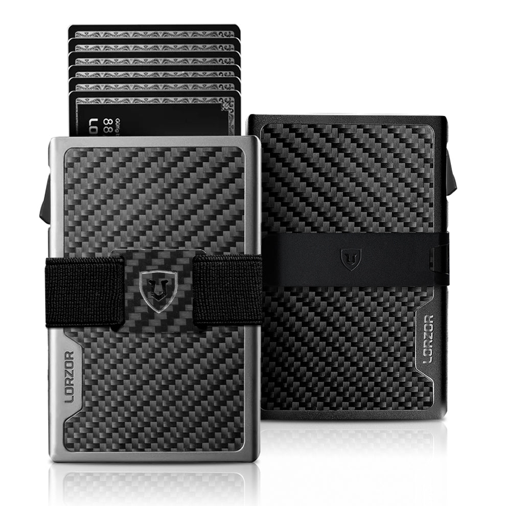 LORZOR Wallet Carbon Fiber with Money Clip