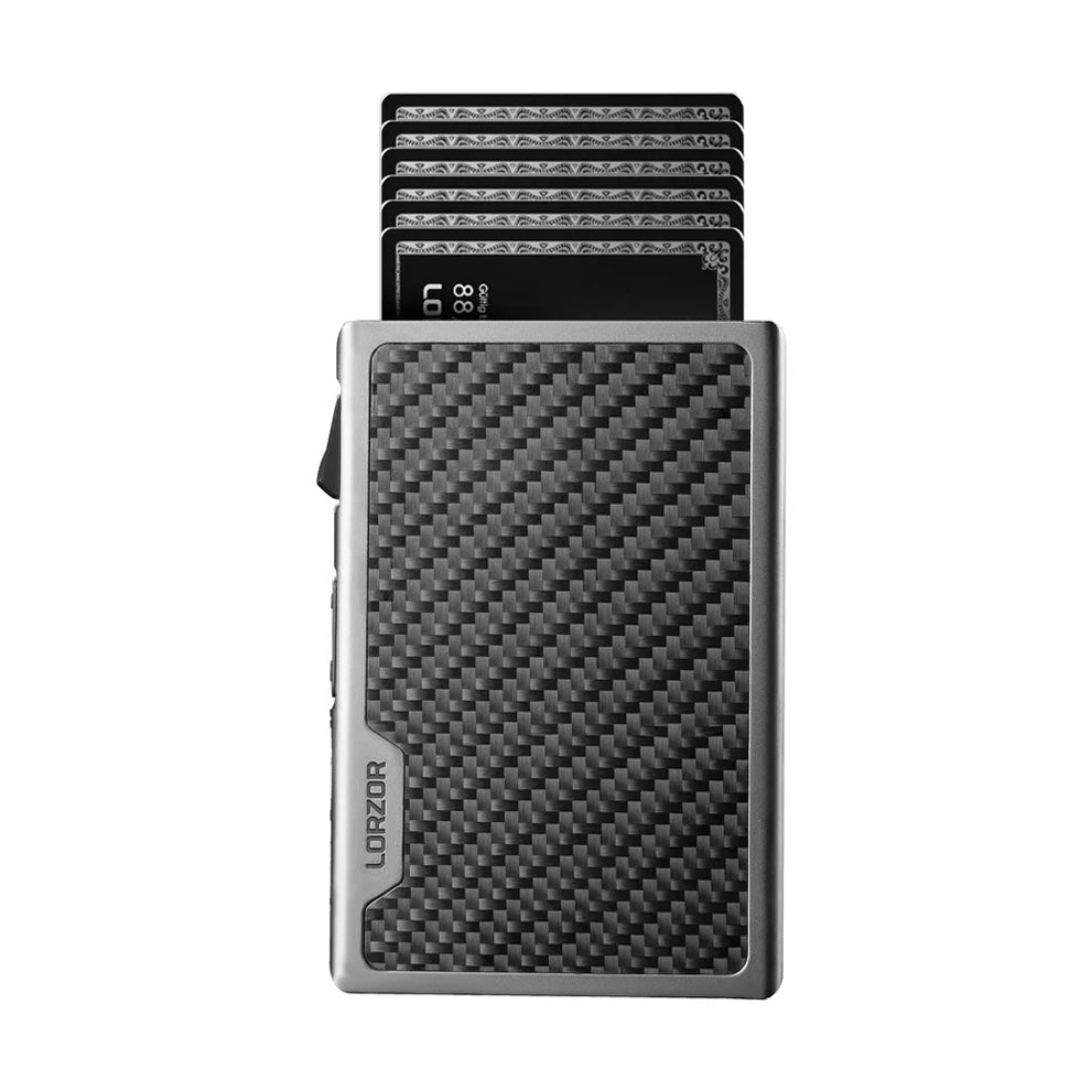 LORZOR Wallet Carbon Fiber with Money Clip