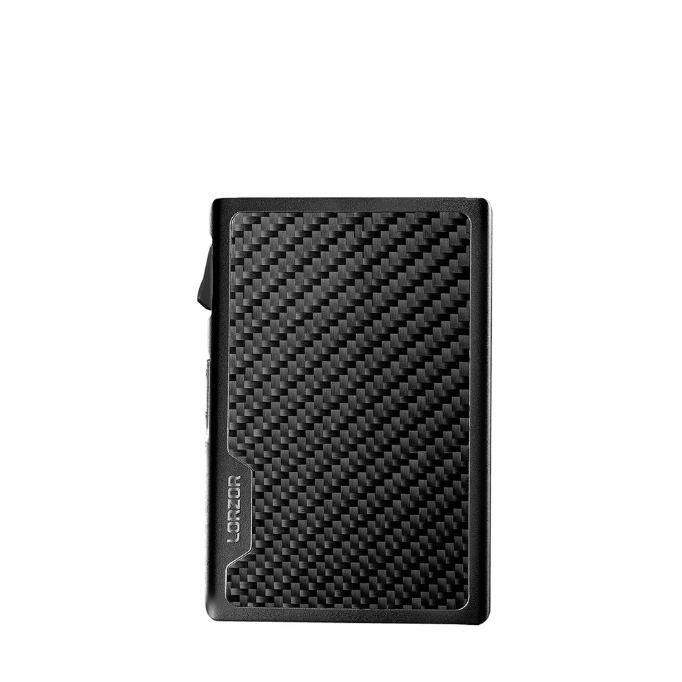 LORZOR Wallet Slim Pop up Wallet Carbon Fiber with Money Clip