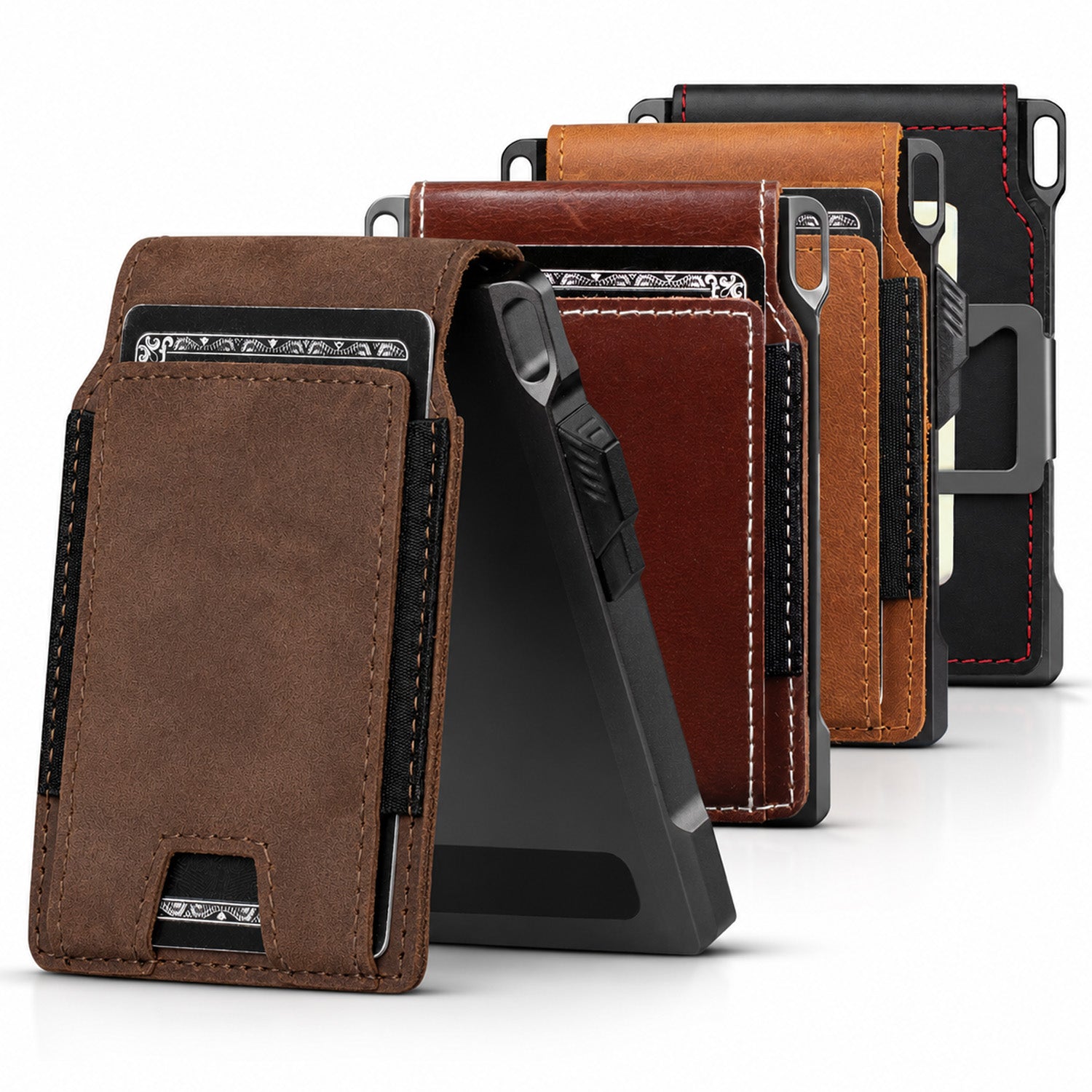 LORZOR MENS TACTICAL LEATHER WALLET FOLD
