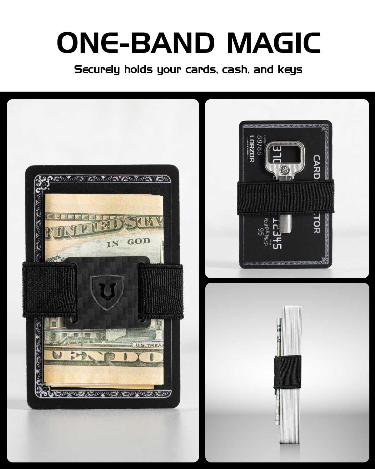 Wallet Elastic Band - Lorzor Carbon Fiber