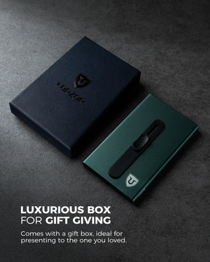 Minimalist Aluminum Pop up Cardholder with Money Clip-Green - LORZOR