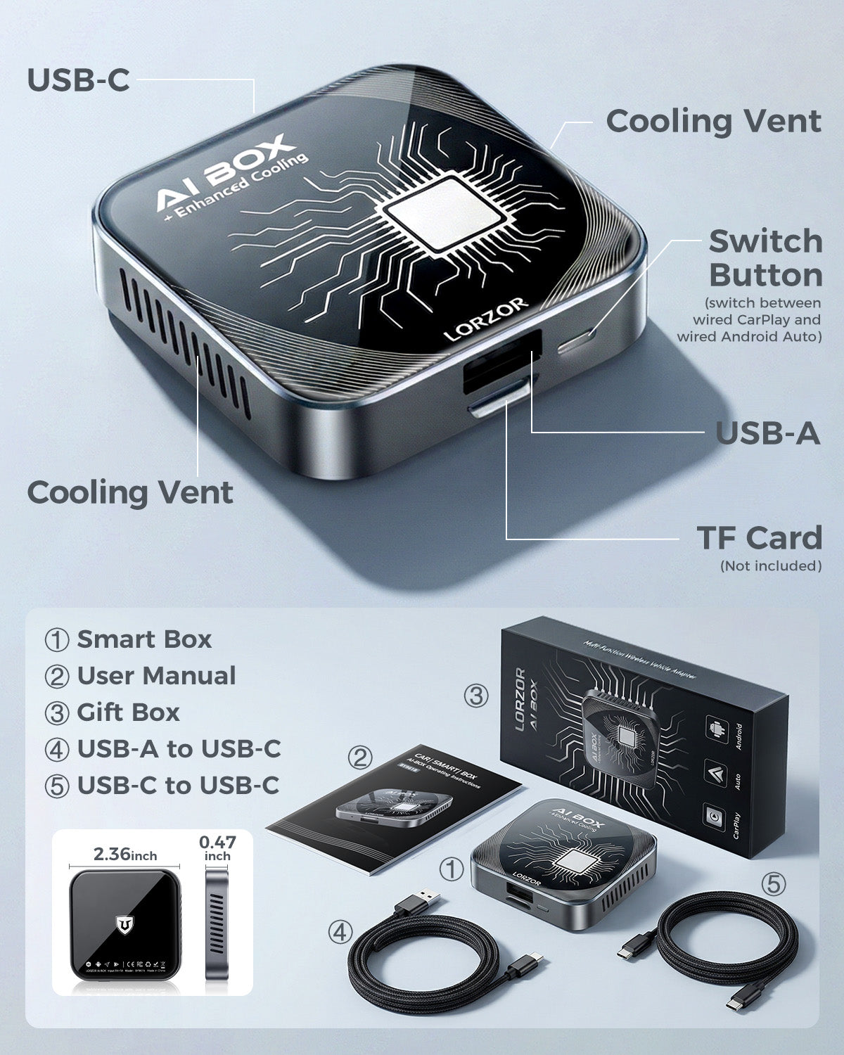 CarPlay AI Box Wireless Adapter