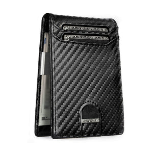 LORZOR Slim Bifold Wallet - RFID Secure, Money Clip, Full Grain Leathe