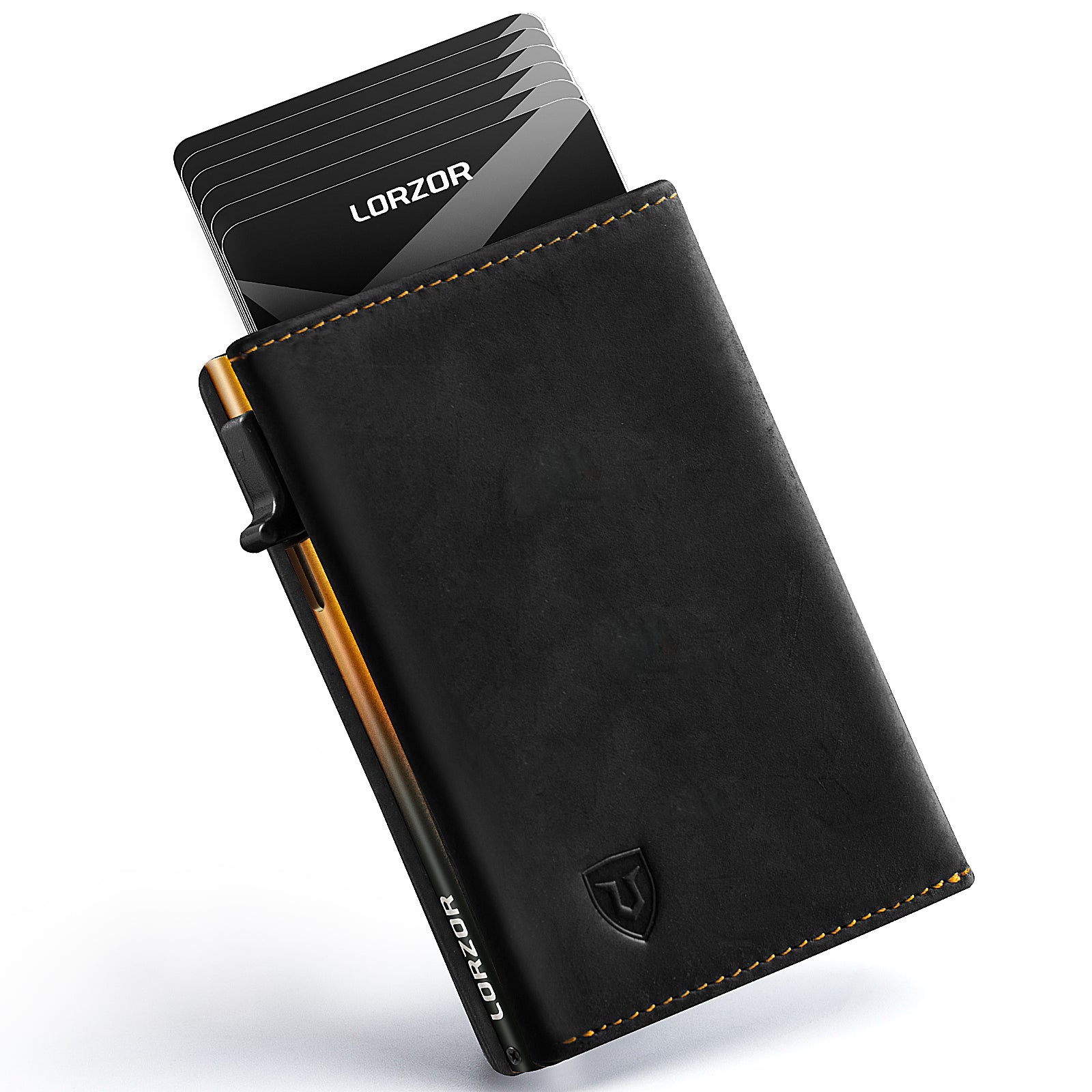 LORZOR MENS LEATHER WALLET CARDS CASE