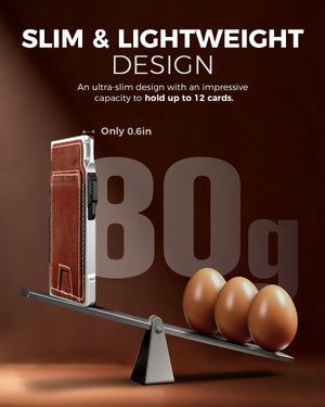 Slim and lightweight profile of the LORZOR tactical wallet.