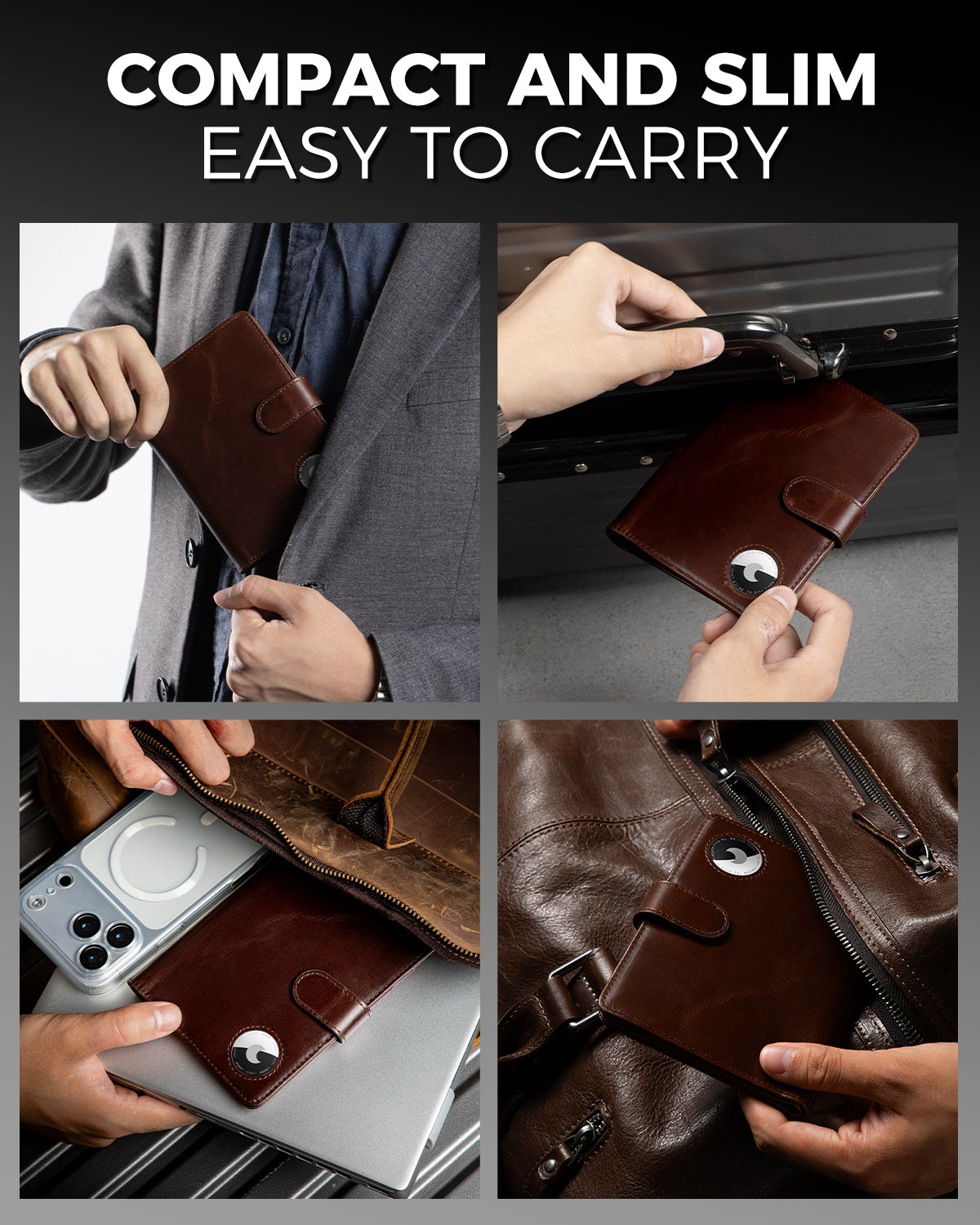 LORZOR Leather Passport Holder-Travel Wallet
