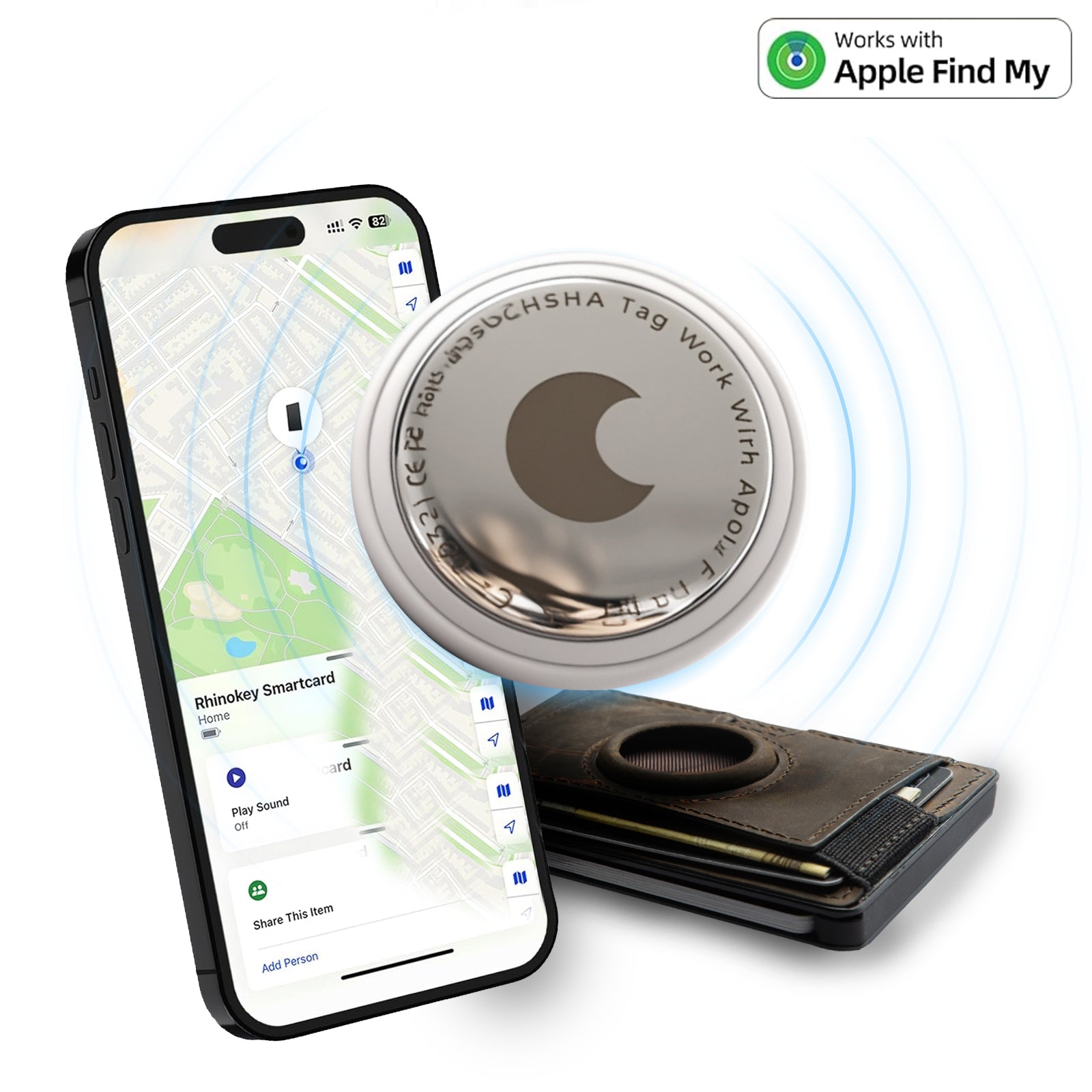 Apple Certified Tag GPS Anti-lost Tracker - Work with Apple Find My