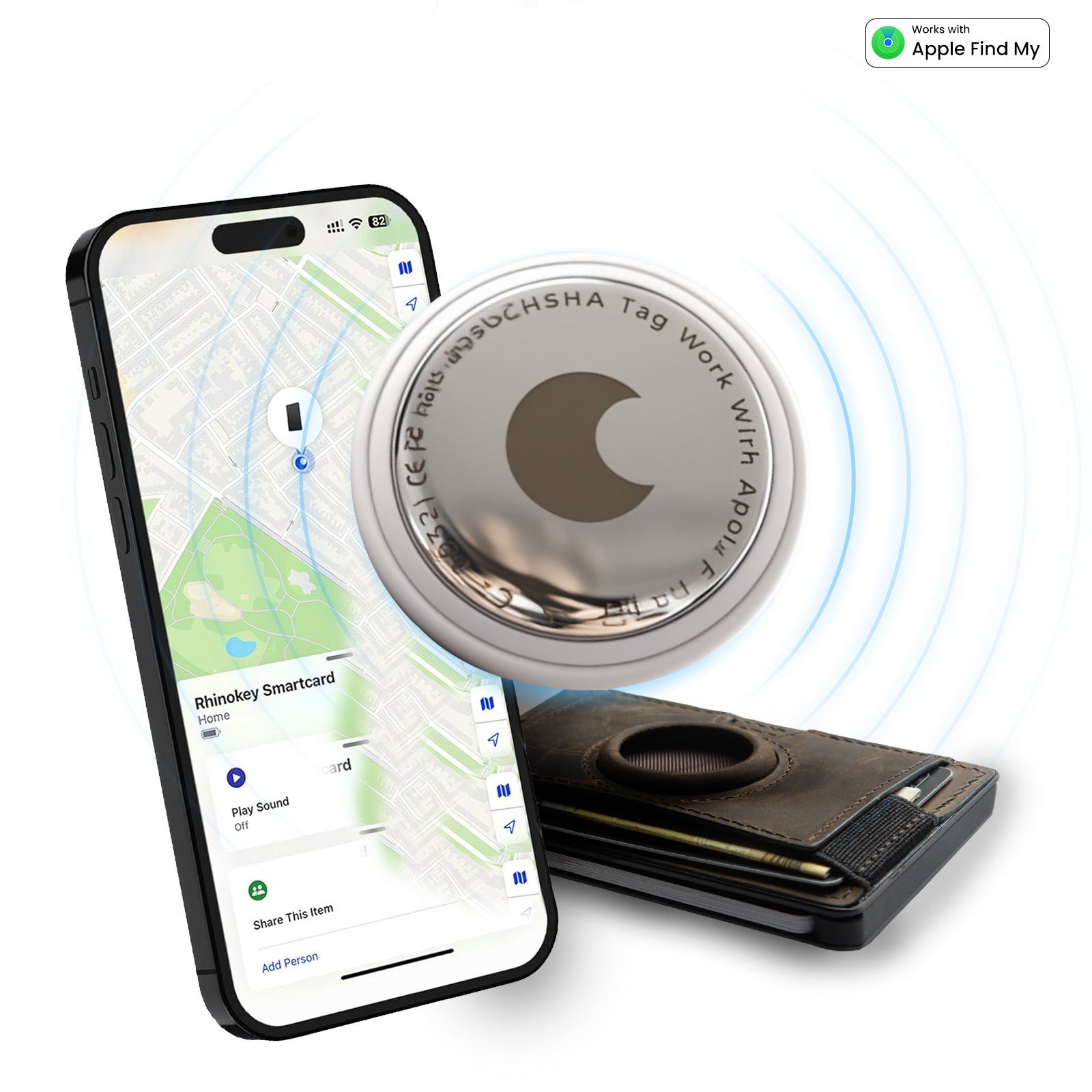 Apple Certified Tag GPS Anti-lost Tracker - Work with Apple Find My