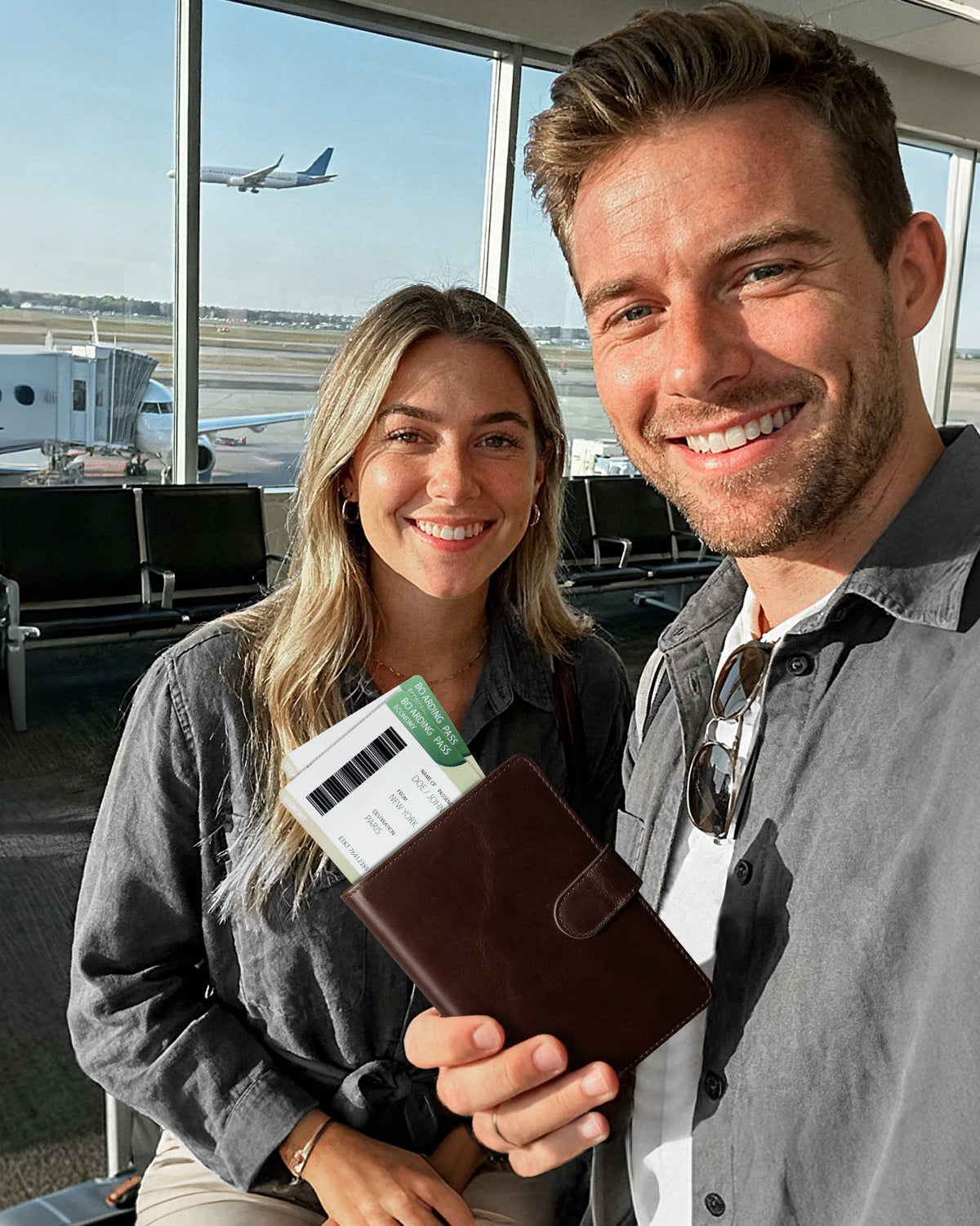 Full Grain Leather Passport Holder Travel Wallet