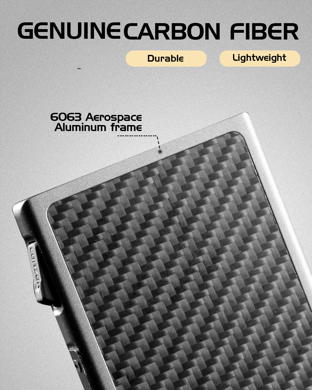 LORZOR Wallet Carbon Fiber with Money Clip