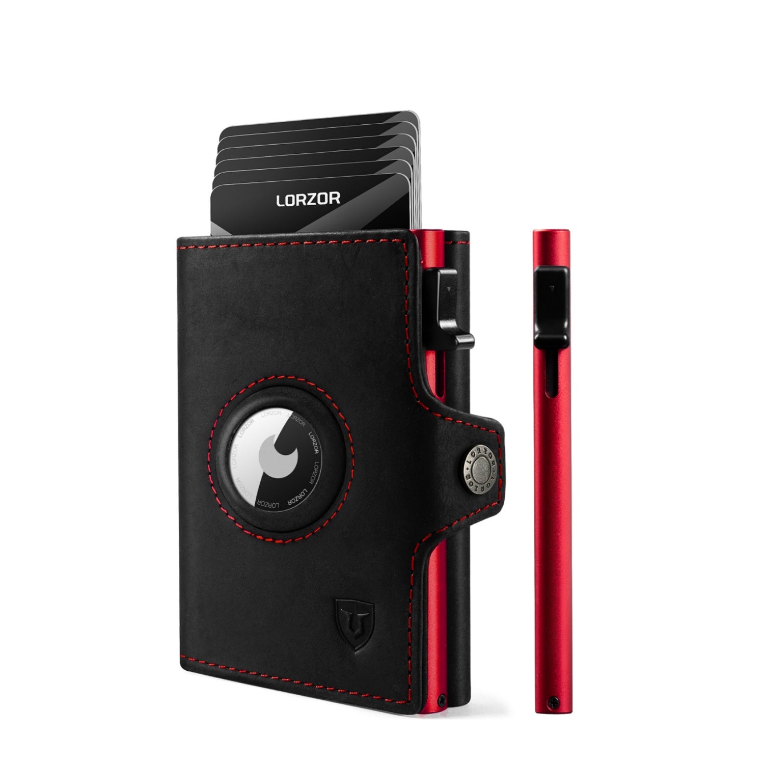 LORZOR®Cartera de Airtag con el compartimiento de la moneda