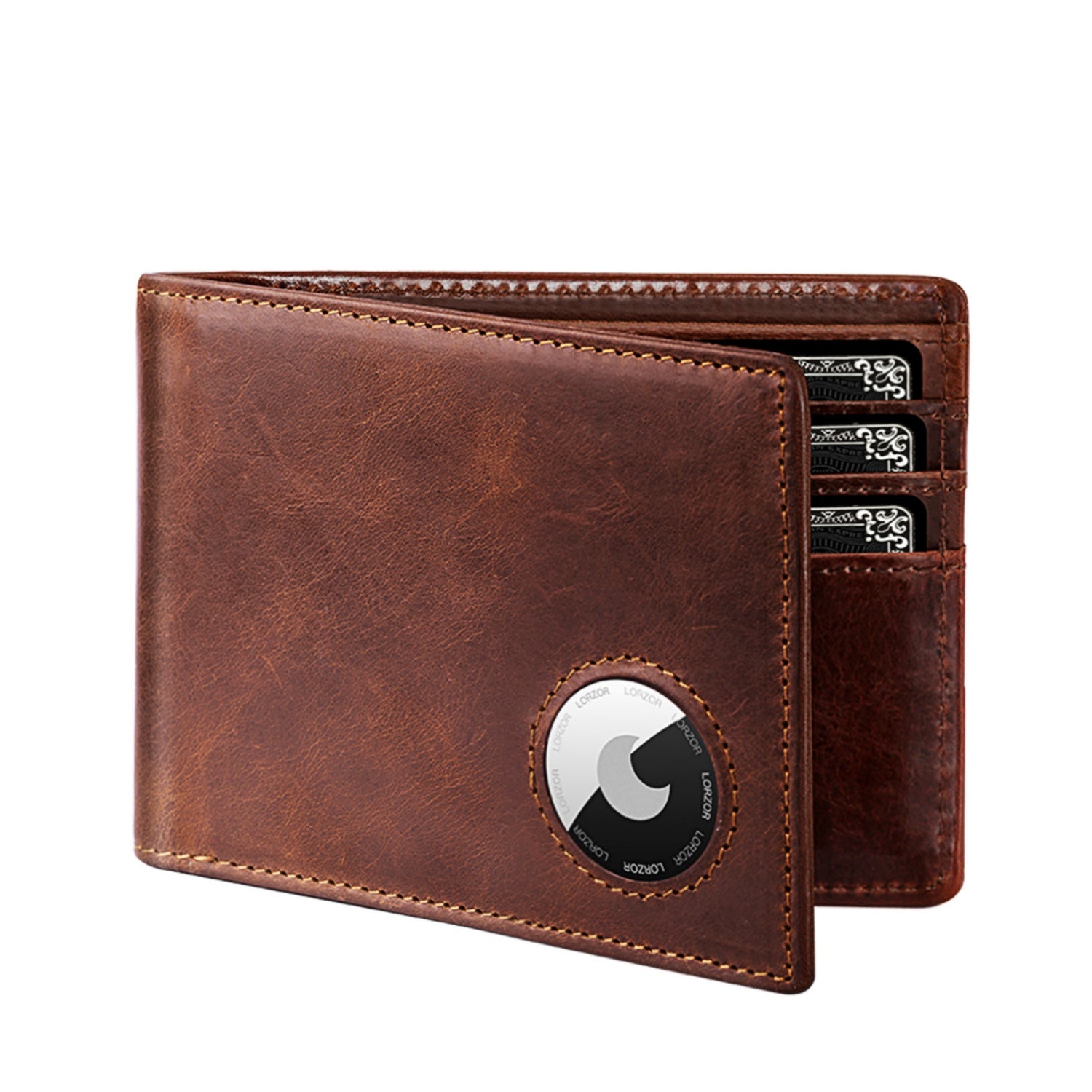 LORZOR-Cartera Airtag BifW A1-Cuero Premium