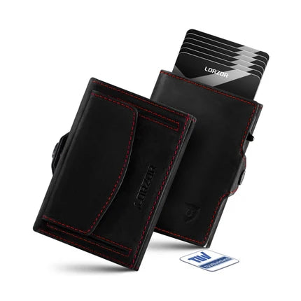 LORZOR TriPop Plus Wallet with Coin Pocket