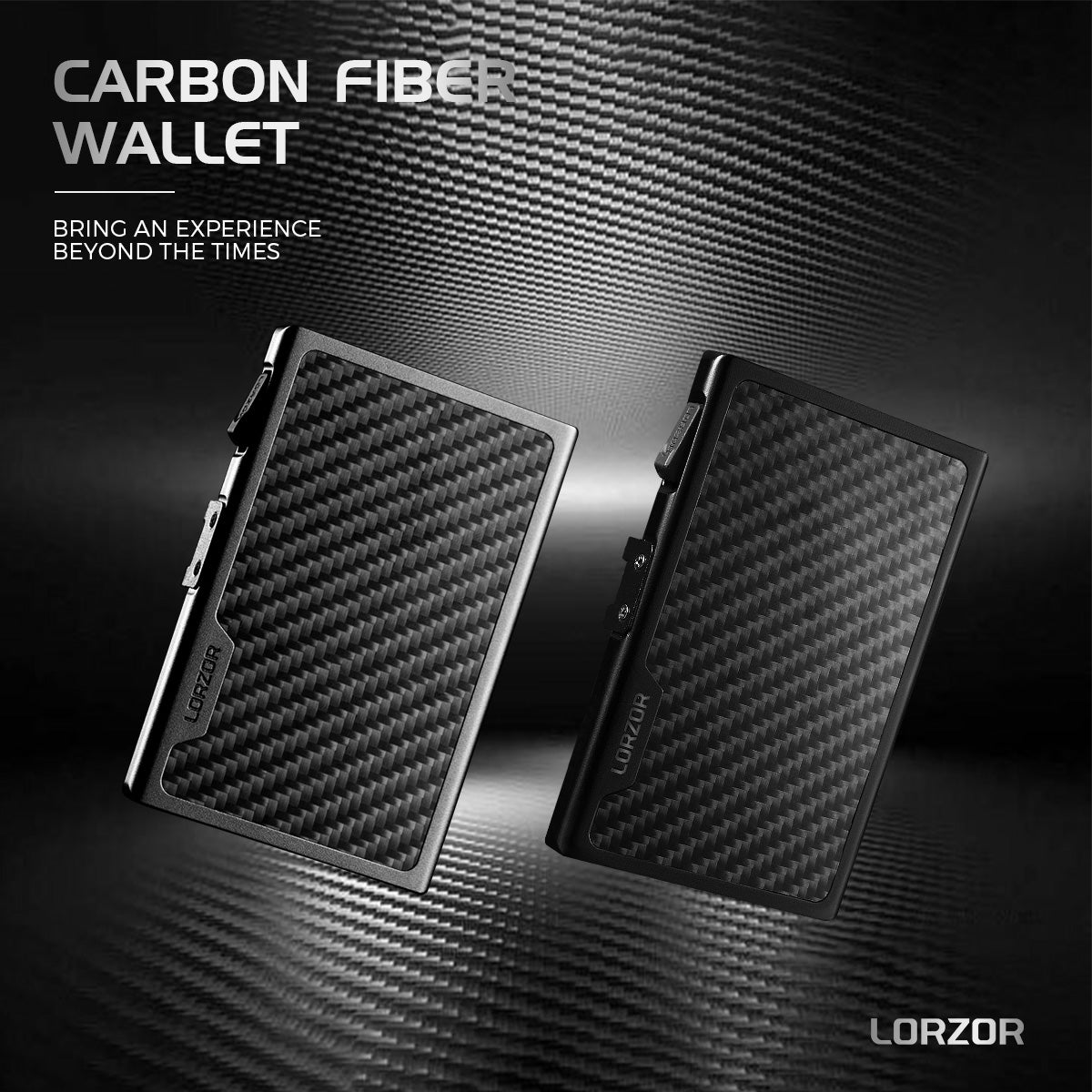 LORZOR Wallet Carbon Fiber With Money Clip