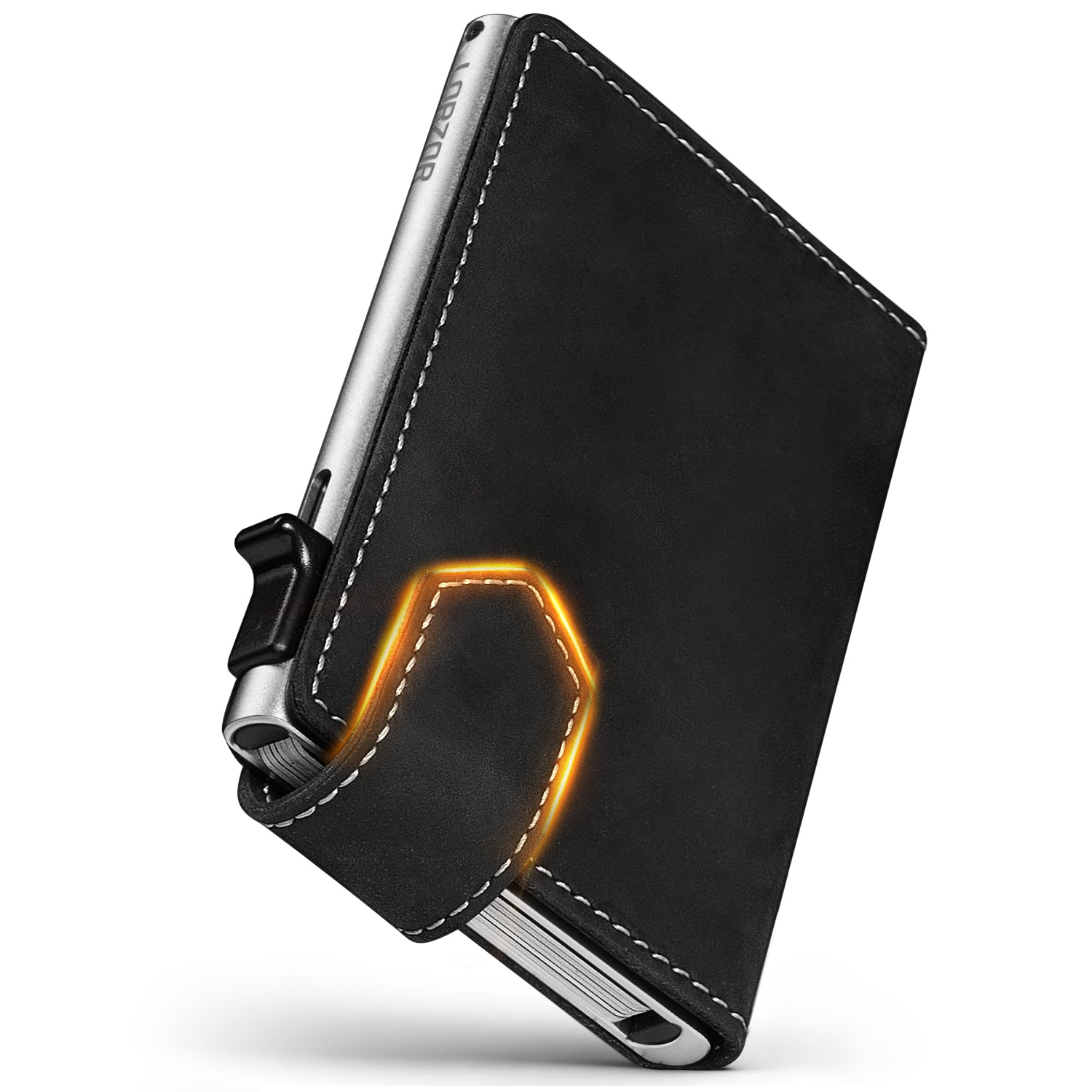 LORZOR Mens Leather Wallet-Minimalist Wallet GM4