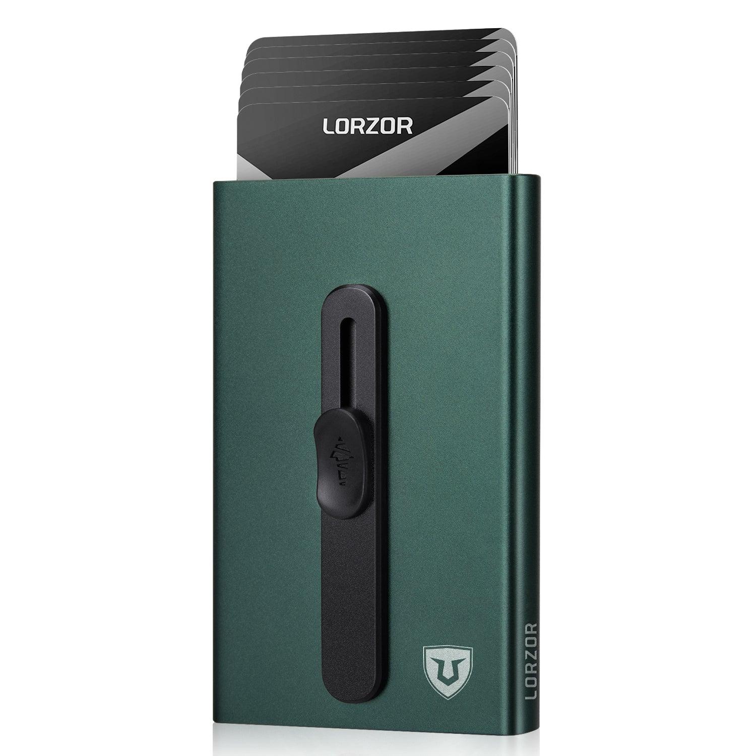 Minimalist Aluminum Pop up Cardholder with Money Clip-Green - LORZOR