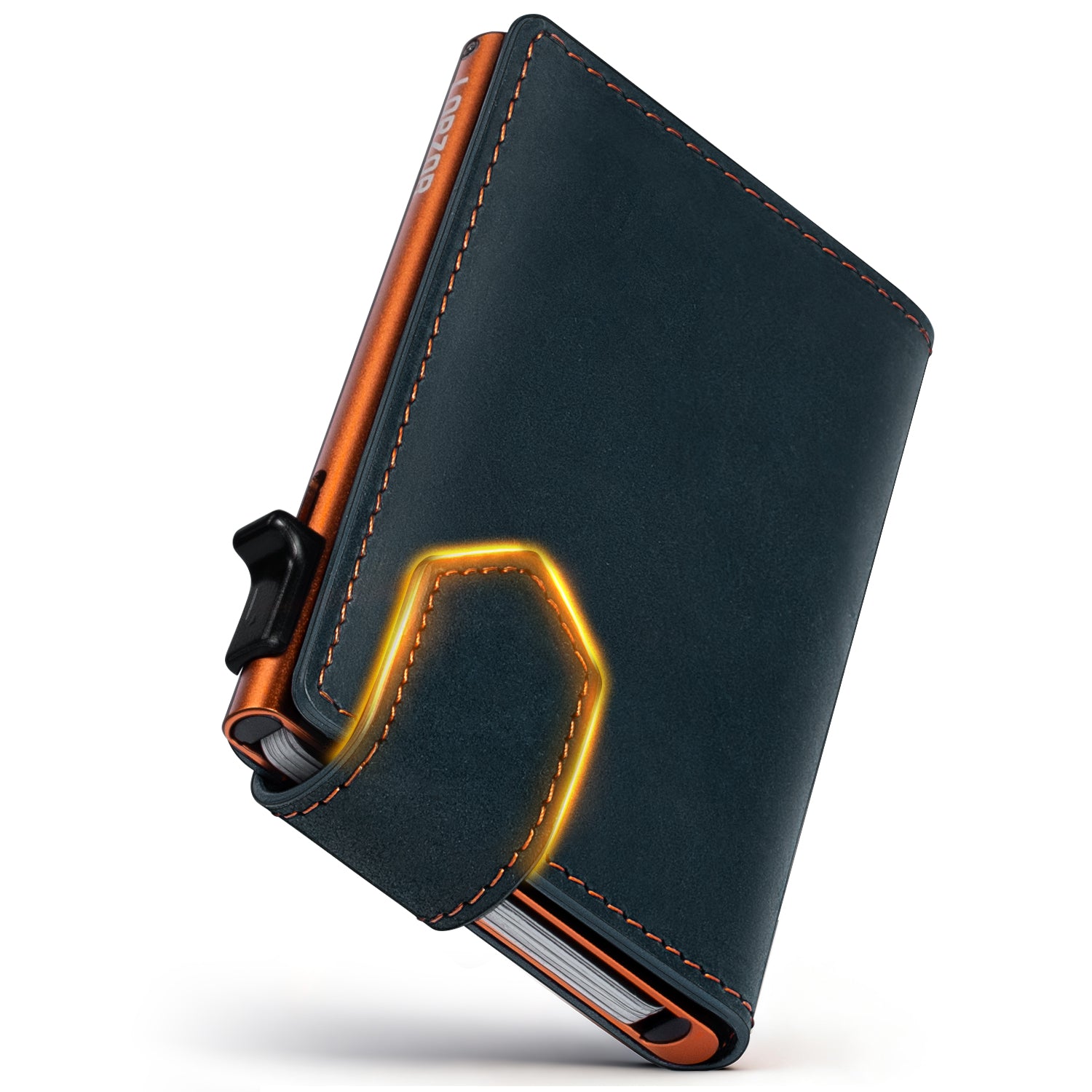 LORZOR Mens Leather Wallet-Minimalist Wallet GM4