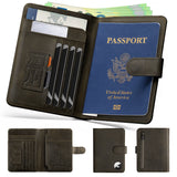 LORZOR LEATHER PASSPORT HOLDER - TRAVEL WALLET