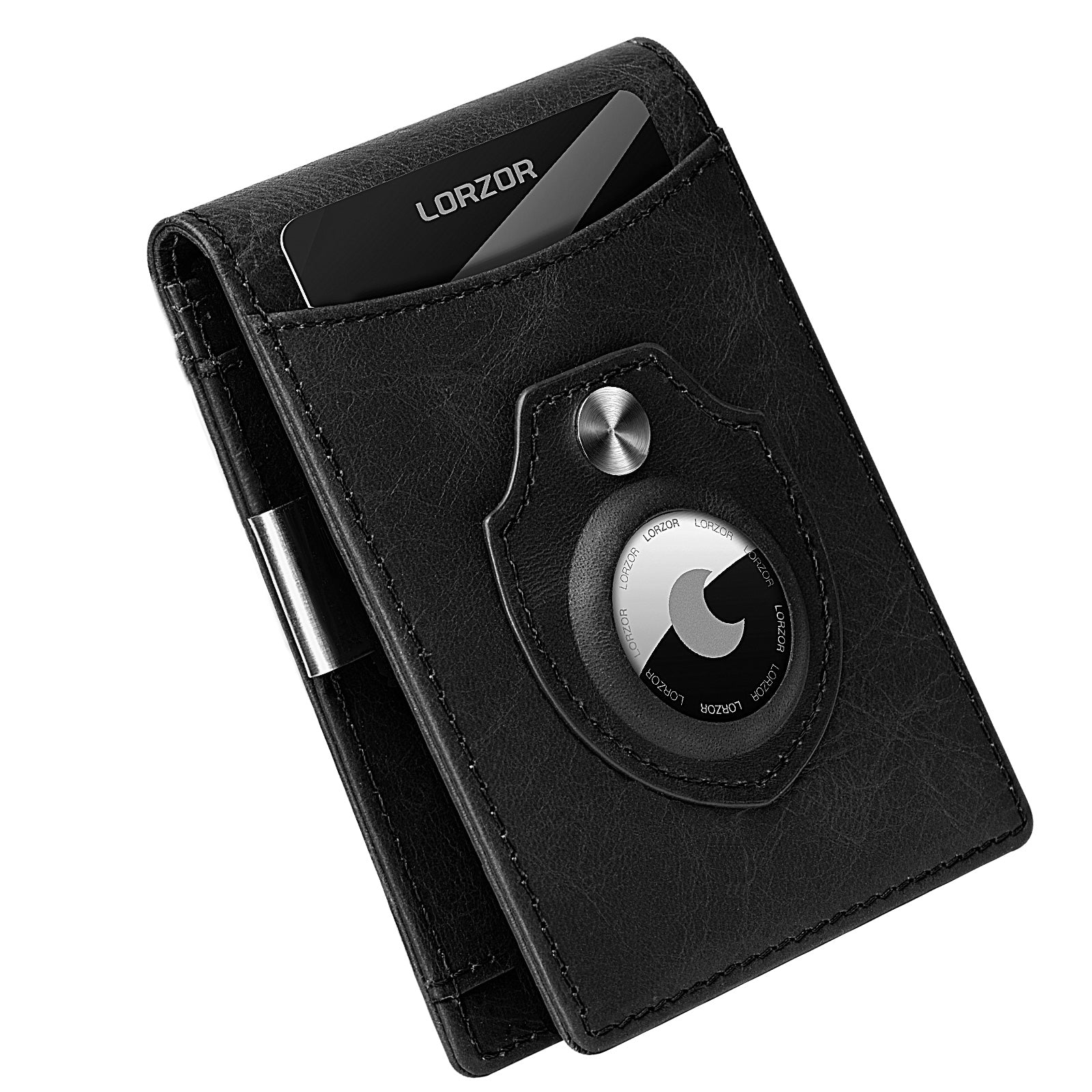 LORZOR AirTag Wallet with Money Clip A4