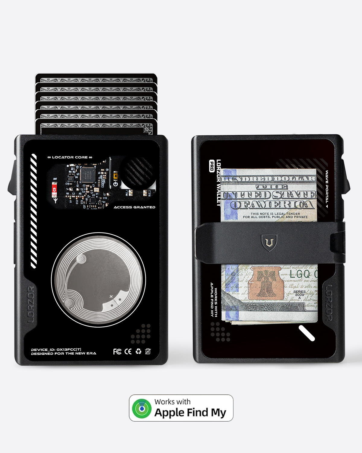 LORZOR Wallet Pro – Apple Find My Smart Wallet for Everyday Carry