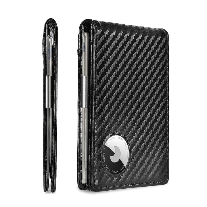 LORZOR AirTag Slim Wallet - RFID Secure, Money Clip Design