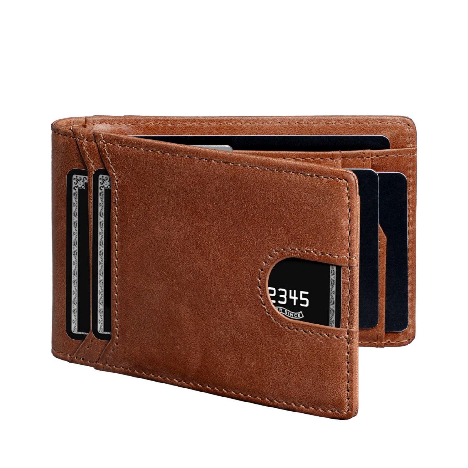 LORZOR Leather Wallet with Money Clip A2