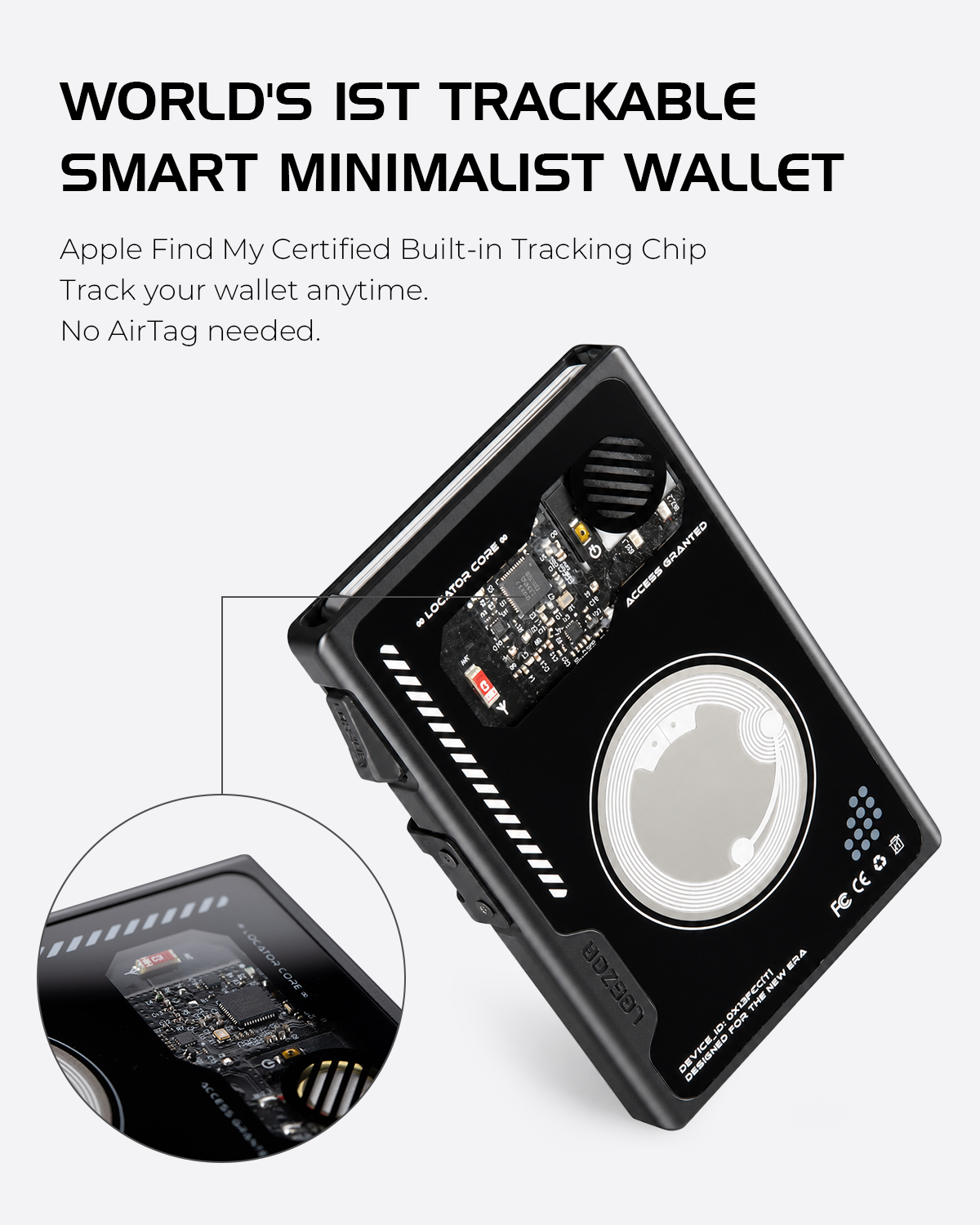 Ingwallet Model LORZOR Wallet Pro – Apple Find My Smart Wallet for Everyday Carry