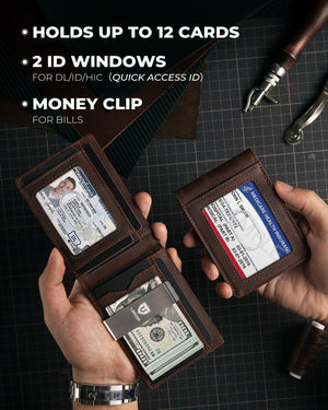 LORZOR-BifWA4 Airtag MoneyClip - Premium Leather - LORZOR