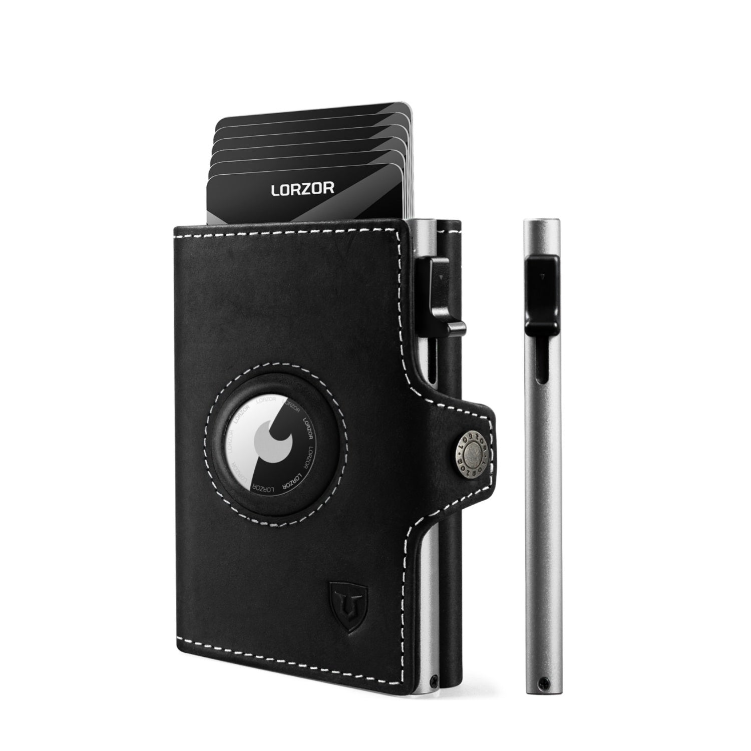 LORZOR AirTag Wallet Leather Wallet with coin Pocket BN2