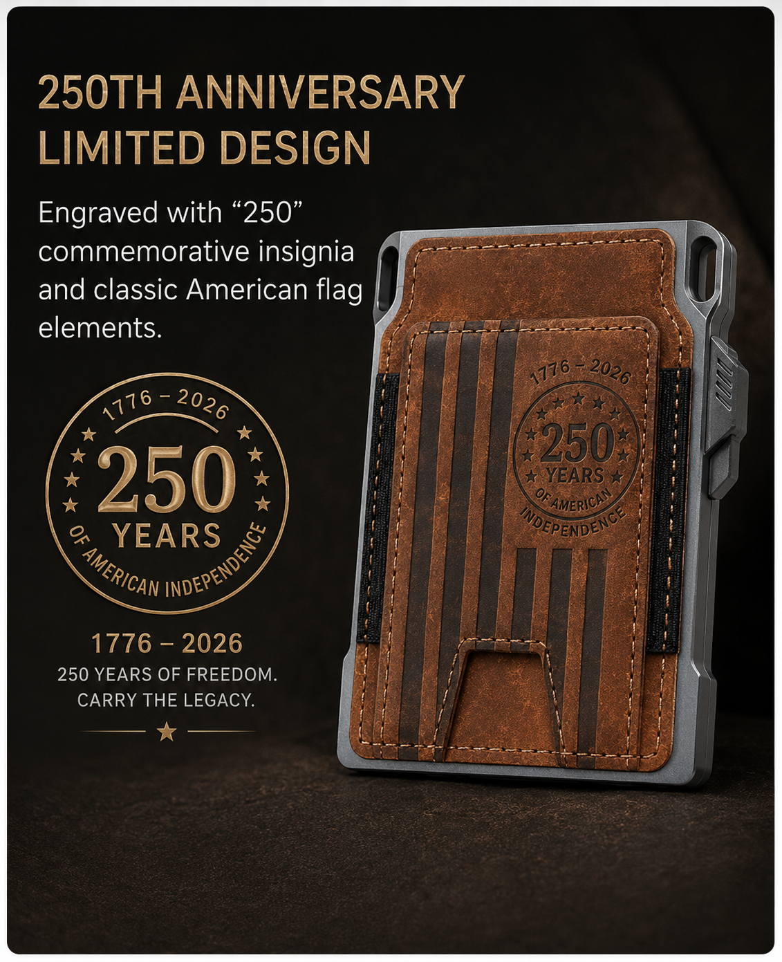 Independence Day 250th Anniversary Tactical Wallet