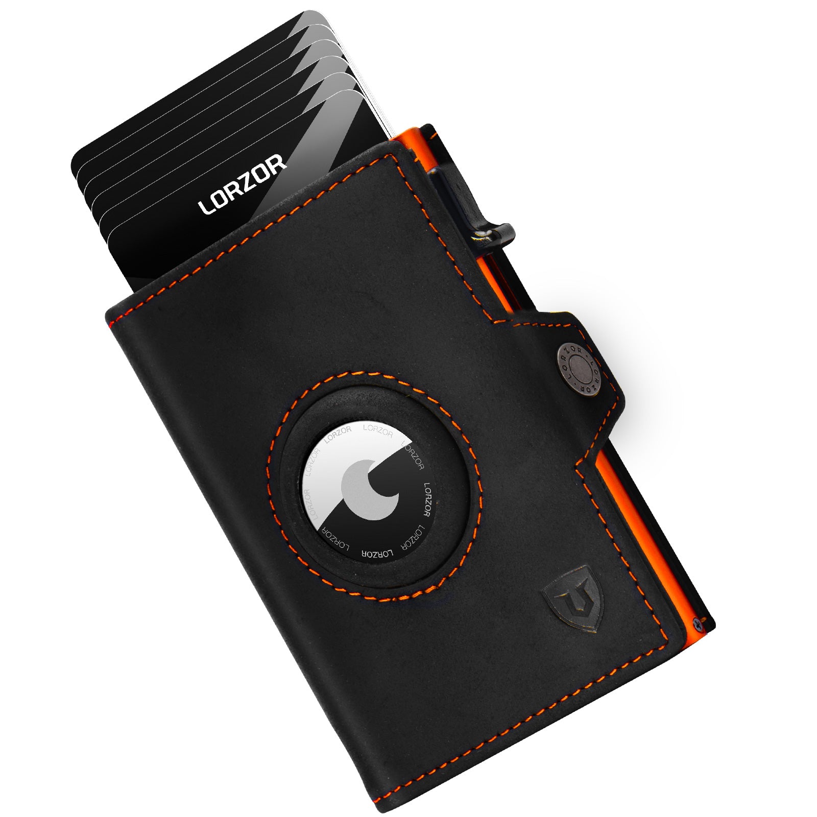 LORZOR AirTag Wallet Leather Wallet with coin Pocket BN2