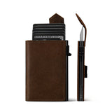 LORZOR MENS LEATHER WALLET - MINIMALIST WALLET GM4