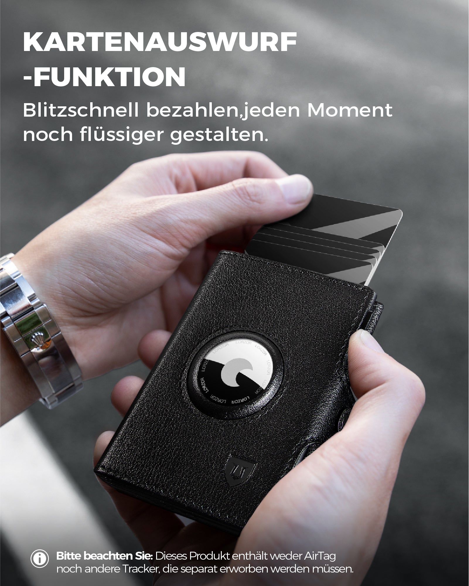 LORZOR Tripop Plus AirTag Wallet