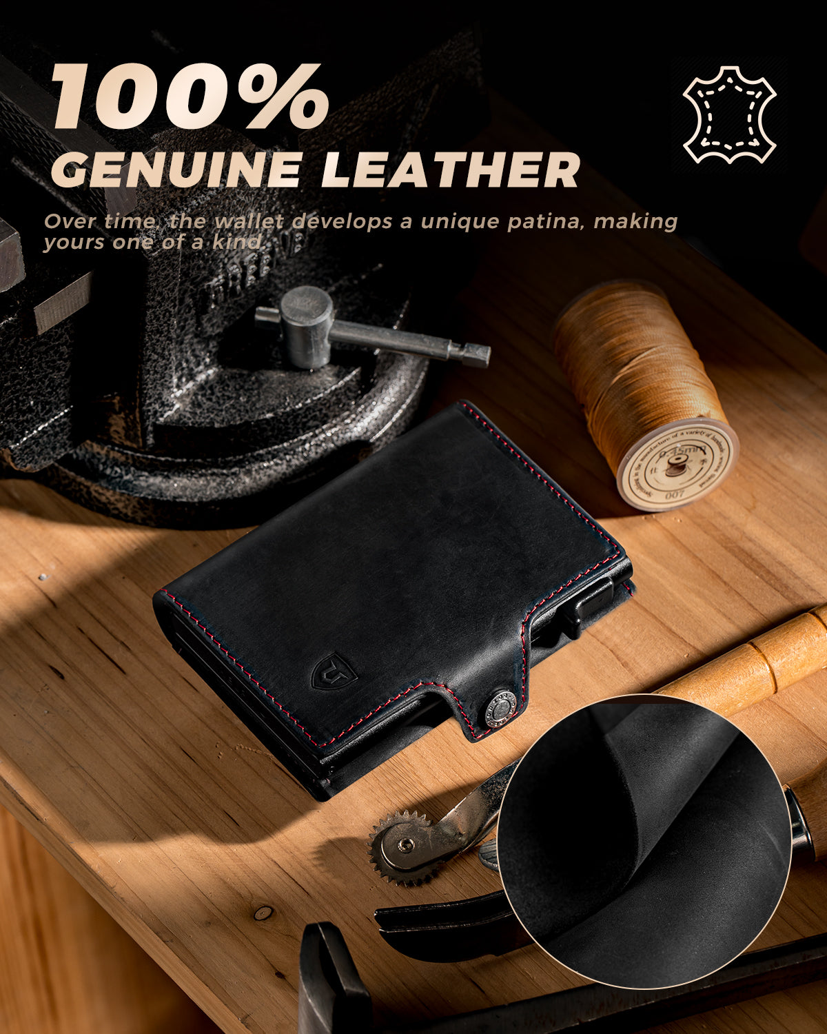 LORZOR TriPop Plus Wallet with Coin Pocket