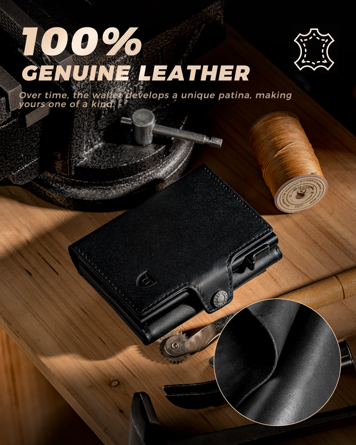 LORZOR TriPop Plus Wallet with Coin Pocket