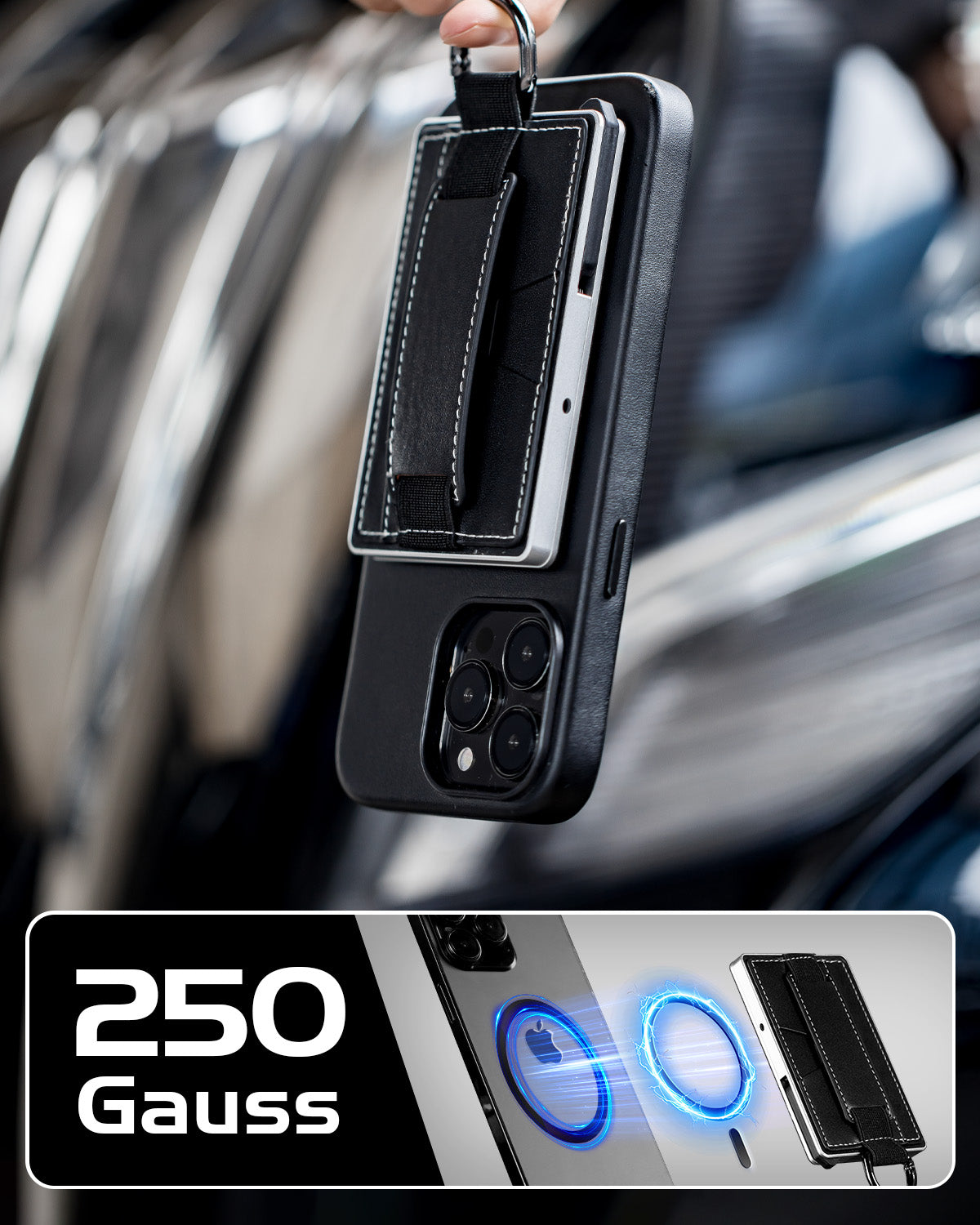 MagSafe Wallet with Pop-Up Card Holder, Stand, Coin Pocket & RFID