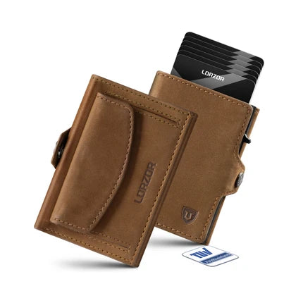 LORZOR TriPop Plus Wallet with Coin Pocket