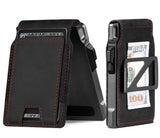 LORZOR MENS TACTICAL LEATHER  WALLET FOLD