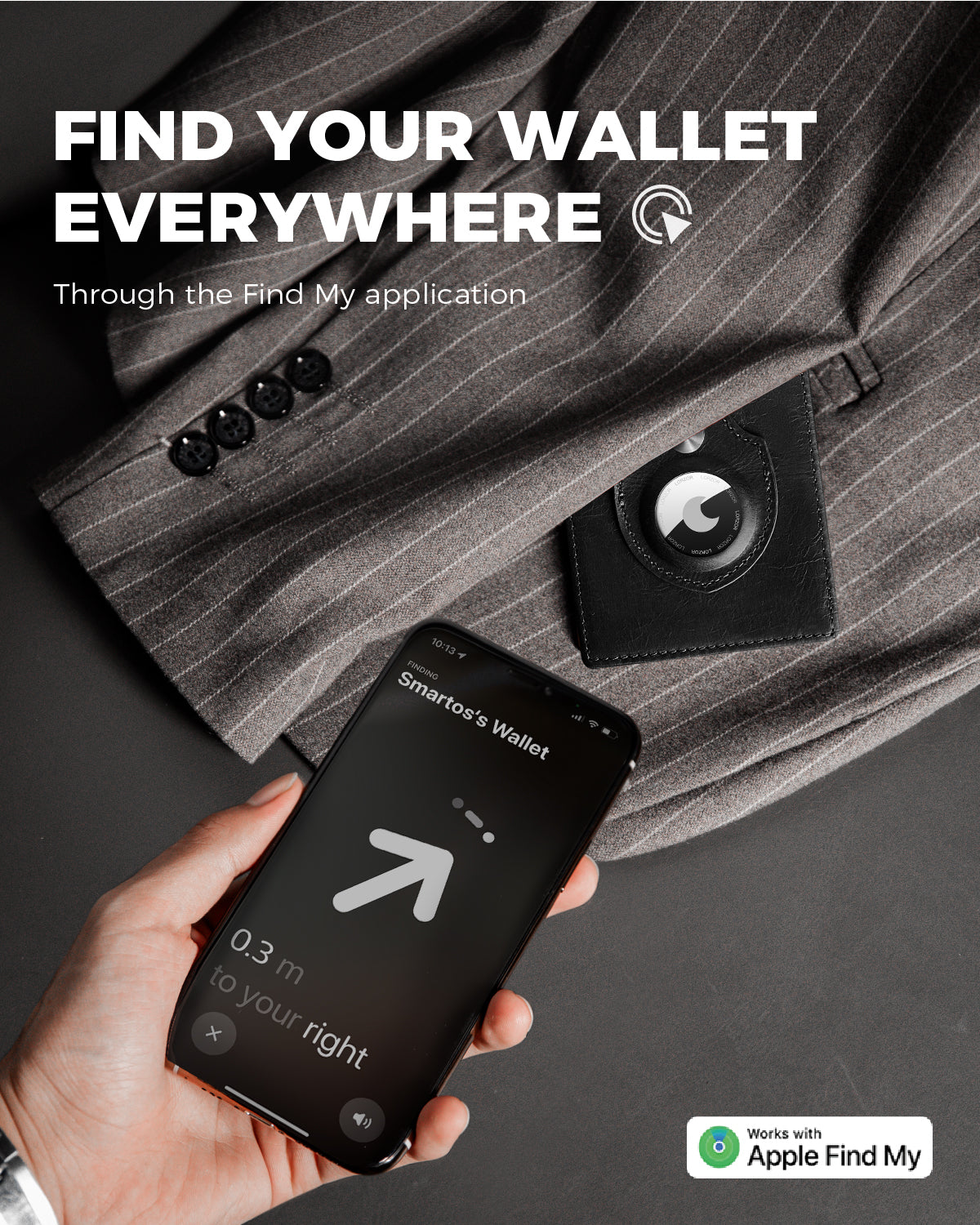 LORZOR AirTag Wallet with Money Clip A4