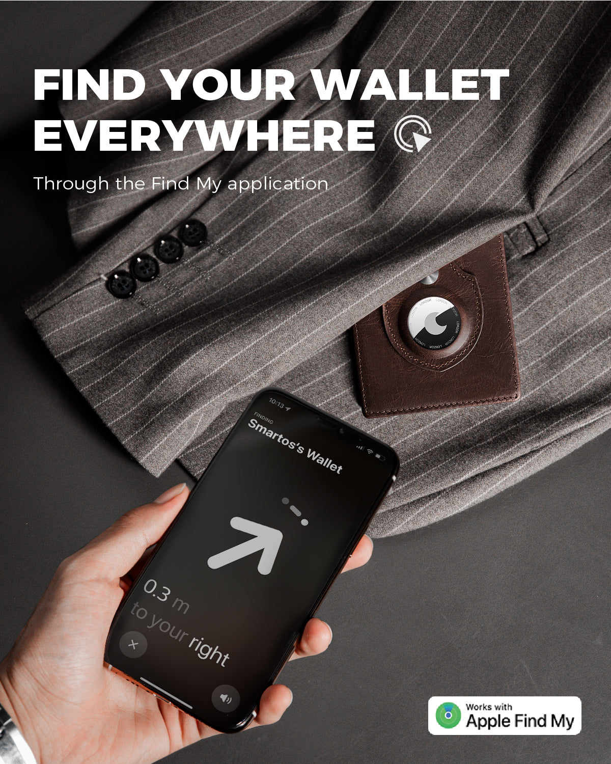 LORZOR AirTag Wallet with Money Clip A4