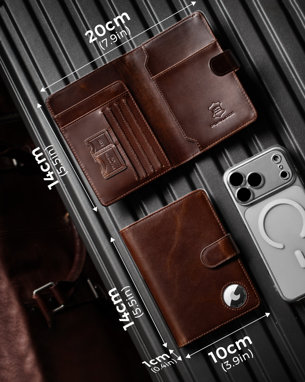 LORZOR Leather Passport Holder-Travel Wallet