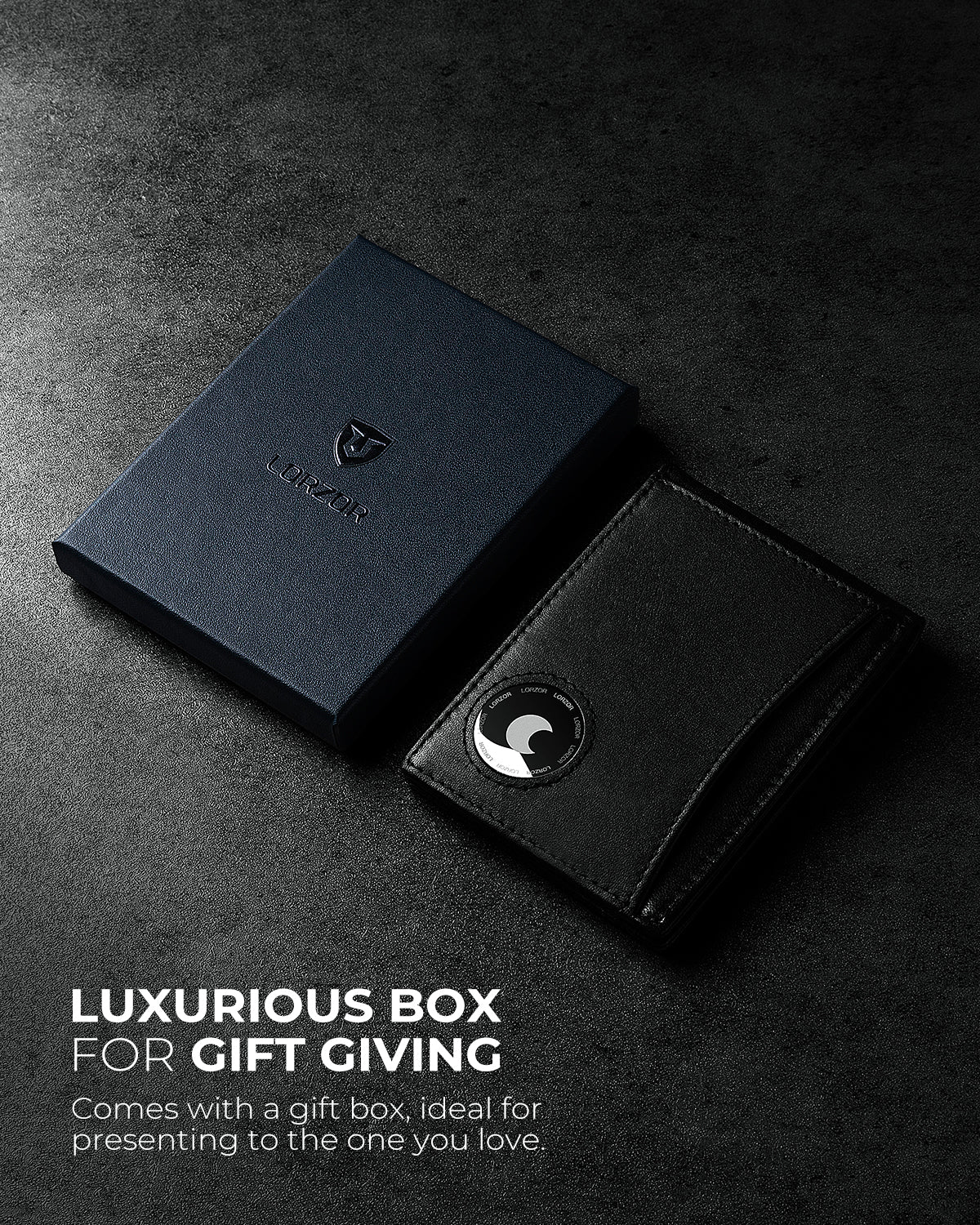 LORZOR-BifWA4 Airtag MoneyClip - Premium-Leder