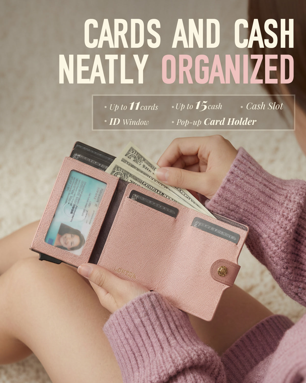 Women Saffiano Leather Wallet Roura