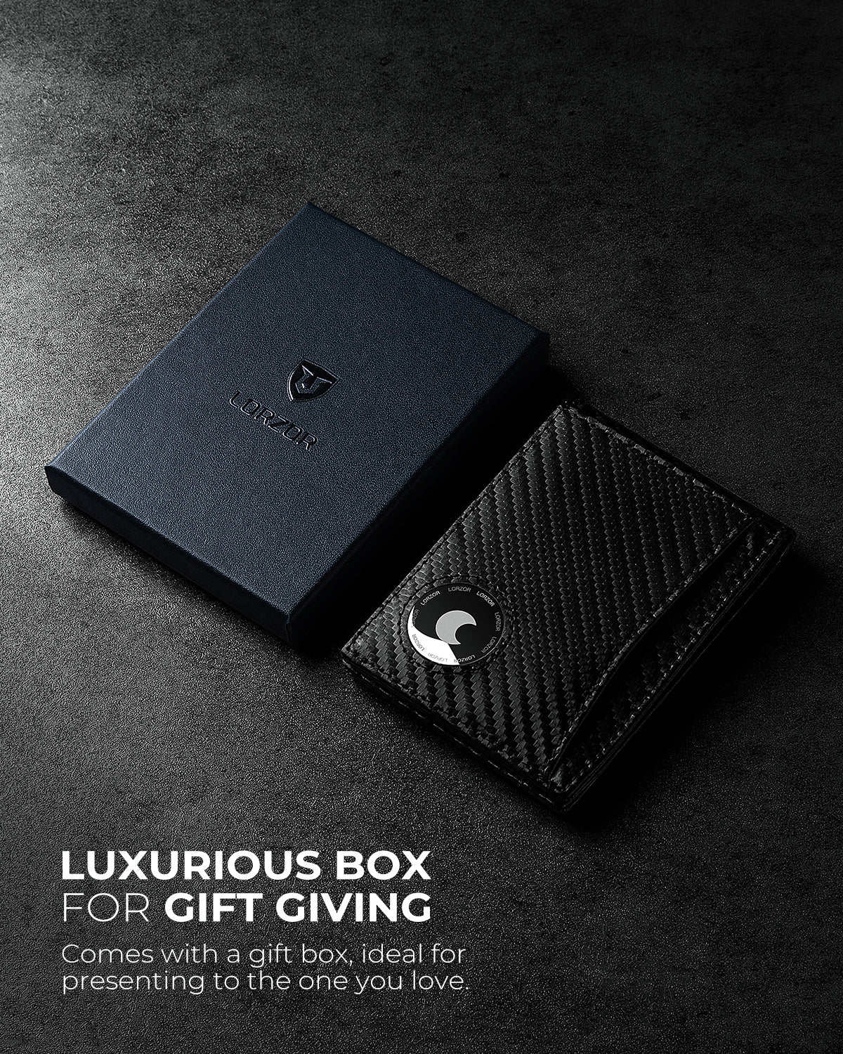 LORZOR-BifWA4 Airtag MoneyClip - Premium-Leder