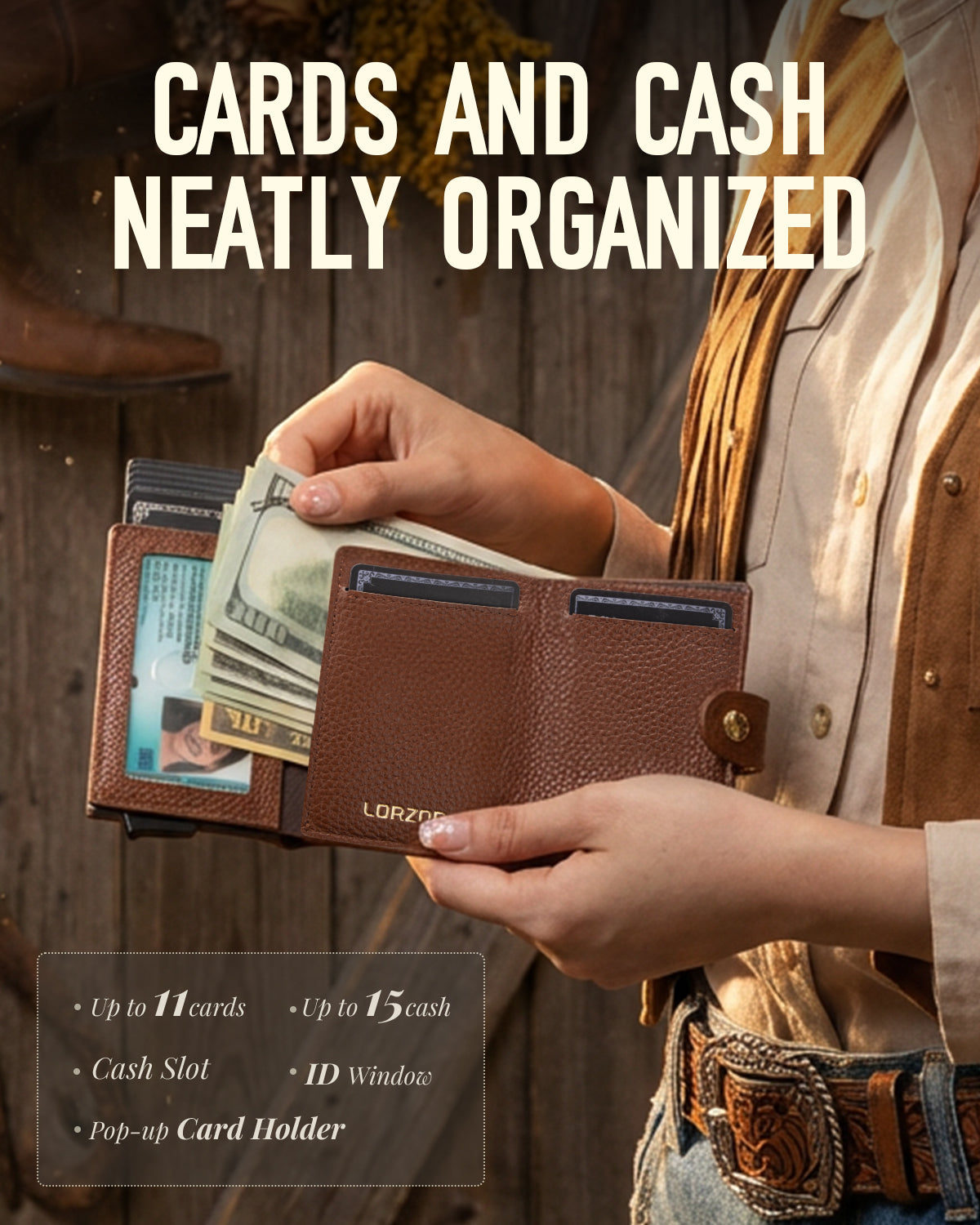 Women Saffiano Leather Wallet Roura