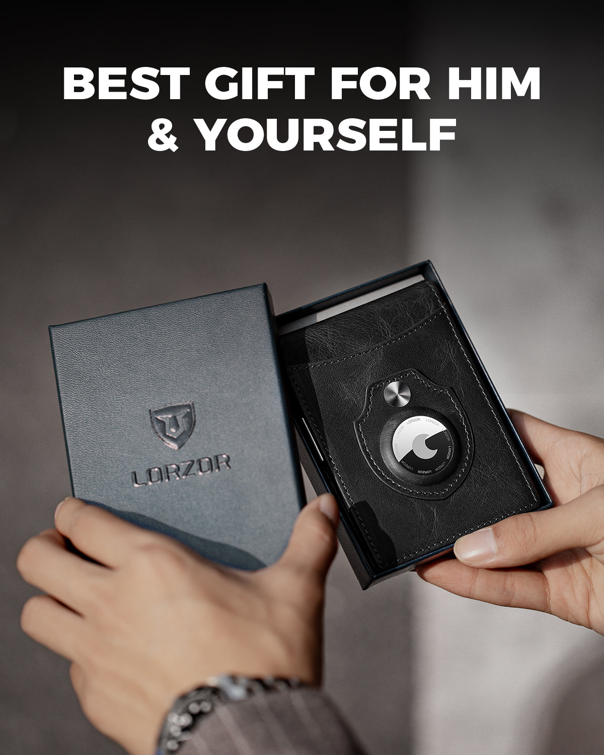 LORZOR AirTag Wallet with Money Clip A4