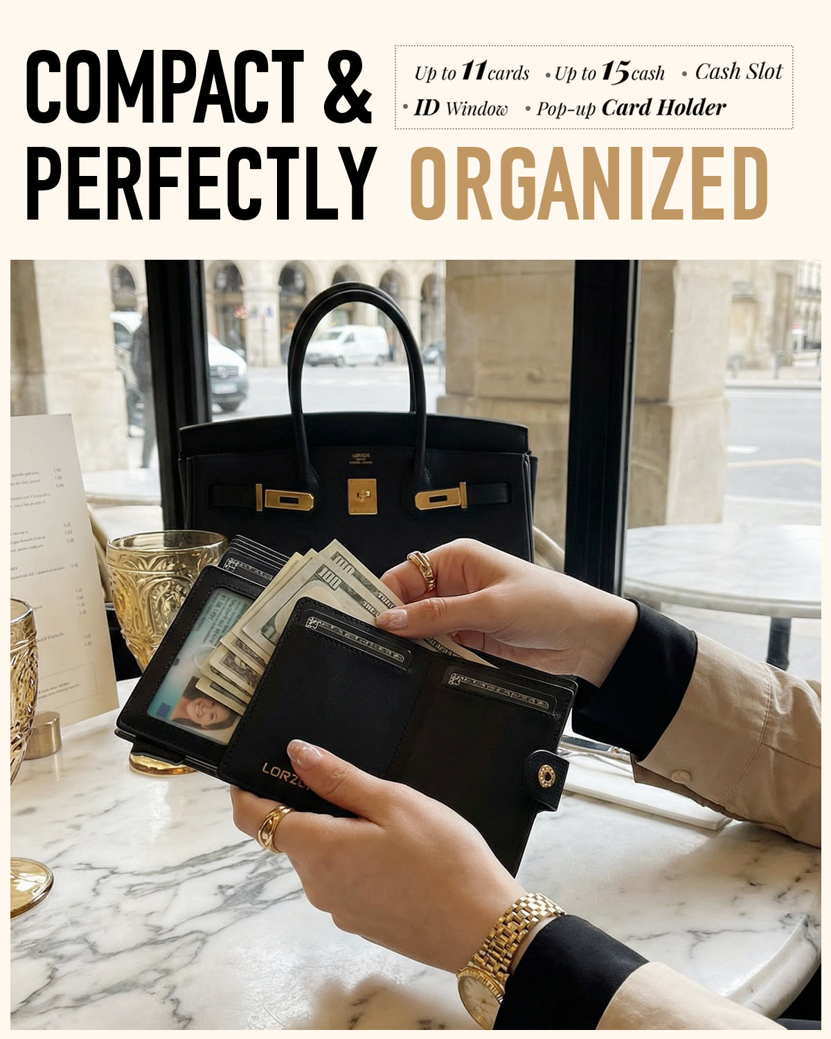 Women Saffiano Leather Wallet Roura