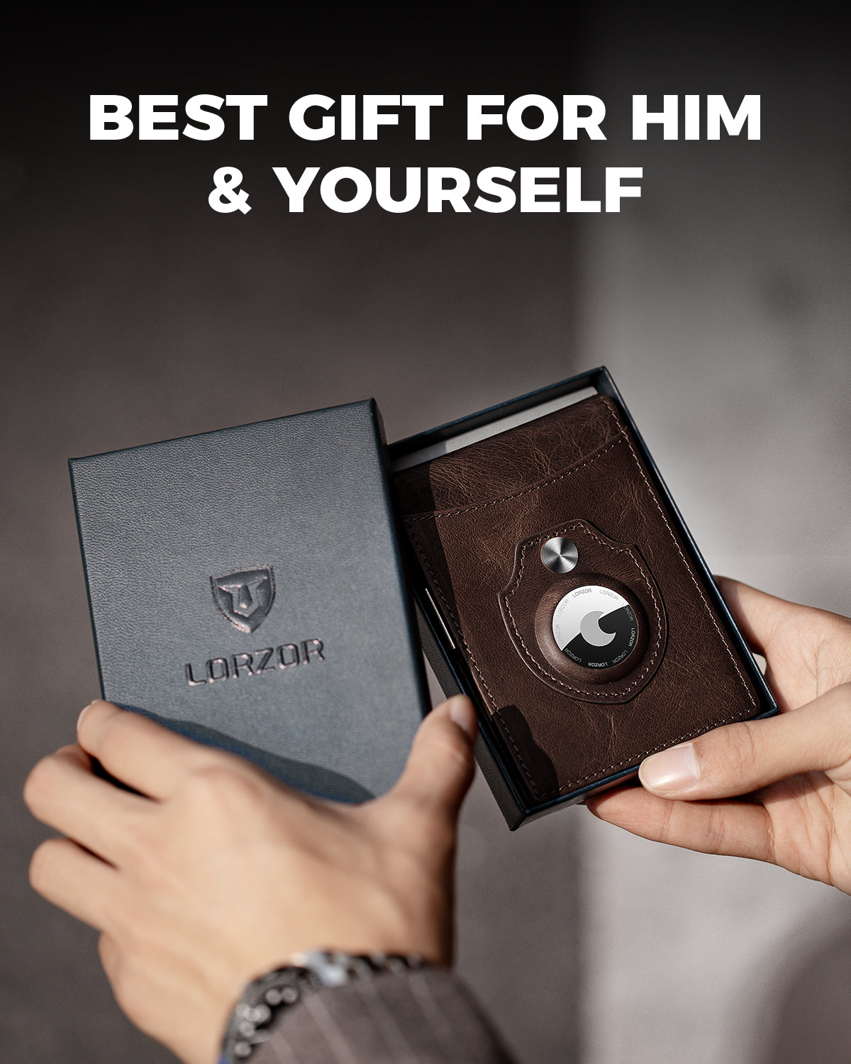 LORZOR AirTag Wallet with Money Clip A4